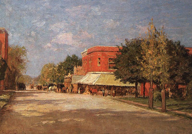 Theodore Clement Steele Street Scene oil painting image